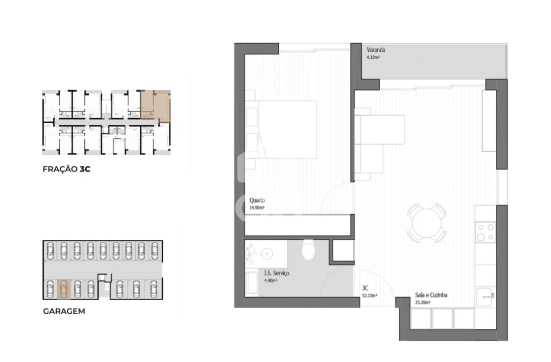 Apartamento T1 para Venda em Ancora Foto 7