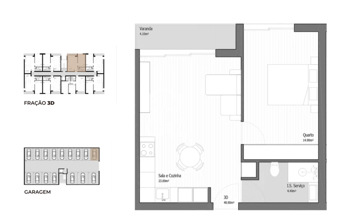 Apartamento T1 para Venda em Ancora Foto 7