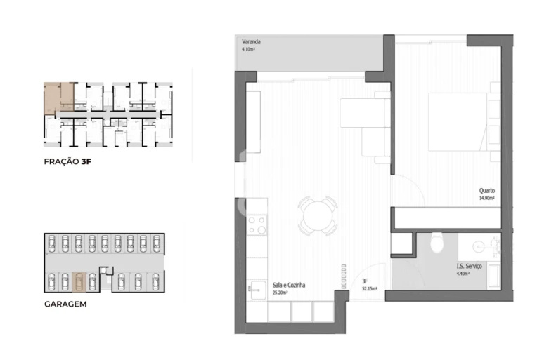 Apartamento T1 para Venda em Ancora Foto 7