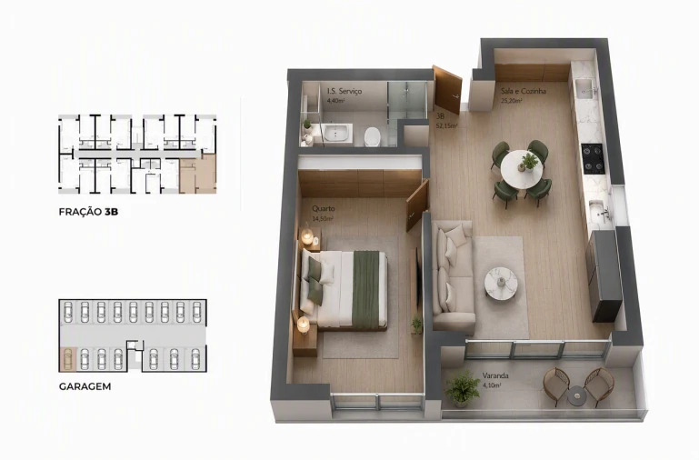 Apartamento T1 para Venda em Ancora Foto 8