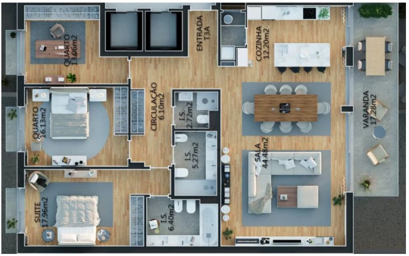 Apartamento T3 para Venda em Campolide Planta 1