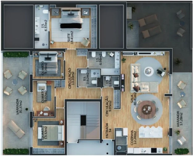 Apartamento T4 para Venda em Campolide Planta 1