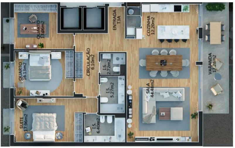 Apartamento T3 para Venda em Campolide Planta 1