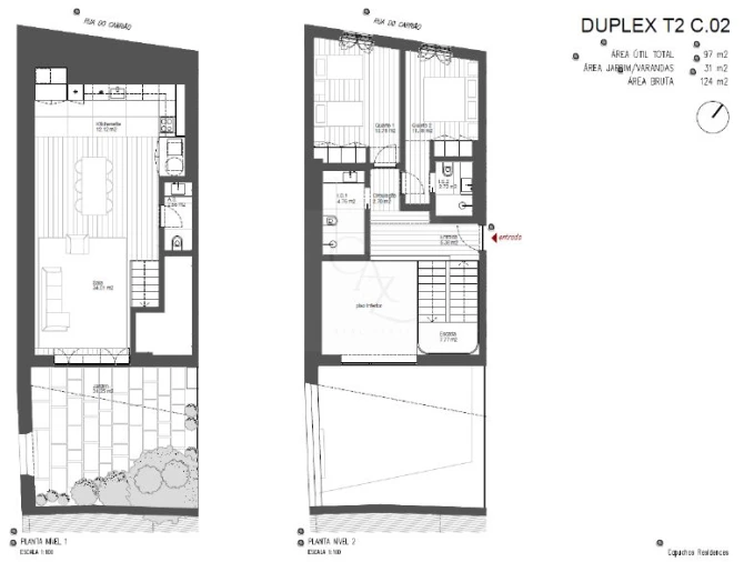 Apartamento T2 para Venda em Misericórdia Planta 1
