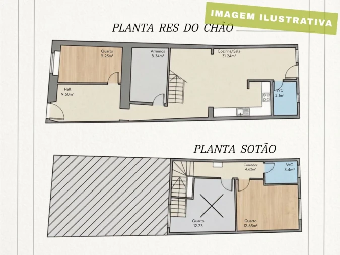 Moradia T3 para Venda em Azinhaga Planta 2