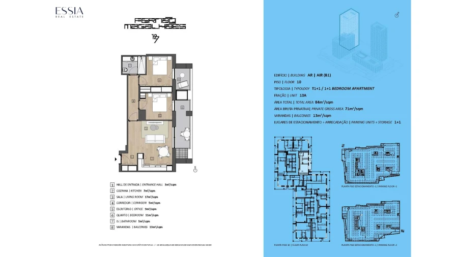Apartamento T1 para Venda em Bonfim Planta 1