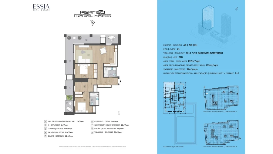 Apartamento T2 para Venda em Bonfim Planta 1