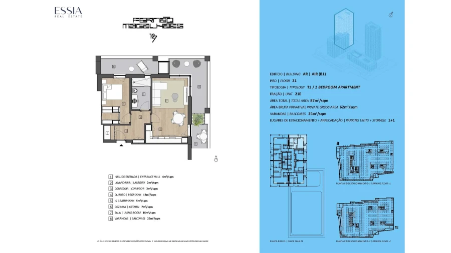 Apartamento T1 para Venda em Bonfim Planta 1