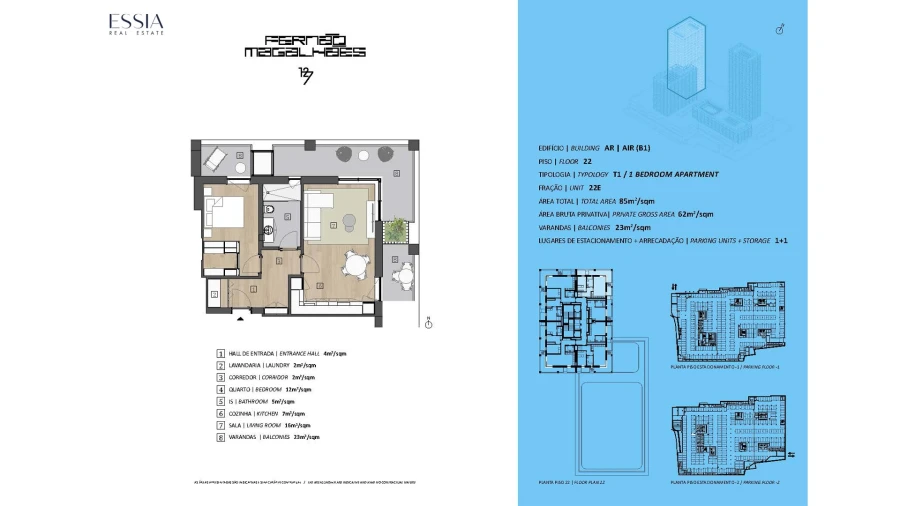 Apartamento T1 para Venda em Bonfim Planta 1
