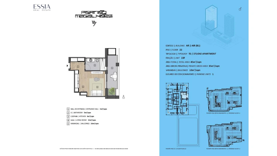 Apartamento T0 para Venda em Bonfim Planta 1