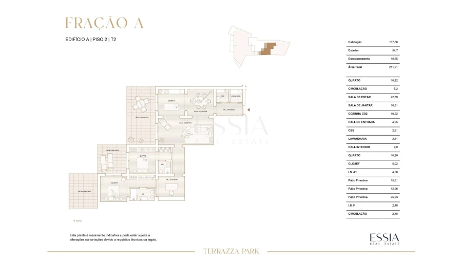 Apartamento T2 para Venda em Paranhos Planta 1