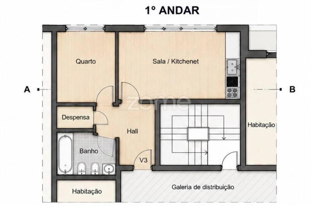 Apartamento T1 para Venda em Paranhos Foto 42