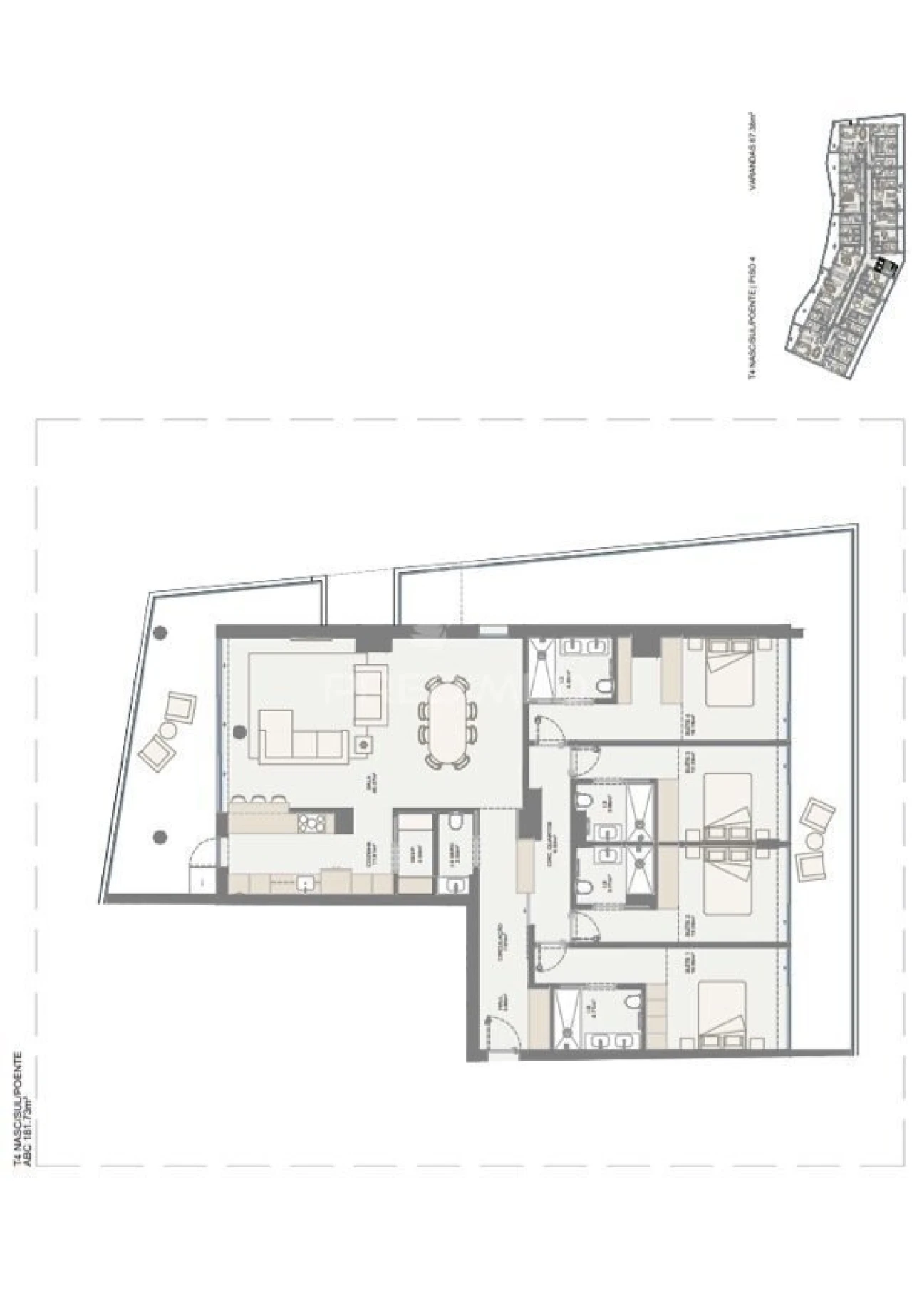 Apartamento T4 para Venda em Oliveira do Douro Foto 20