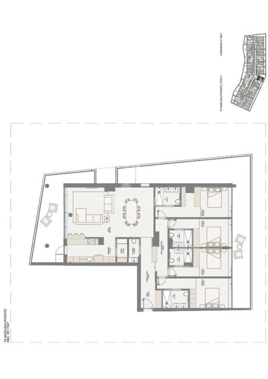 Apartamento T4 para Venda em Oliveira do Douro Foto 20