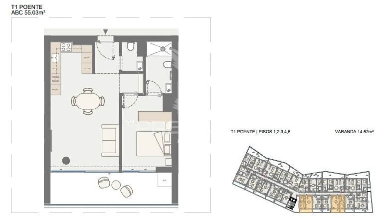 Apartamento T1 para Venda em Oliveira do Douro Foto 17