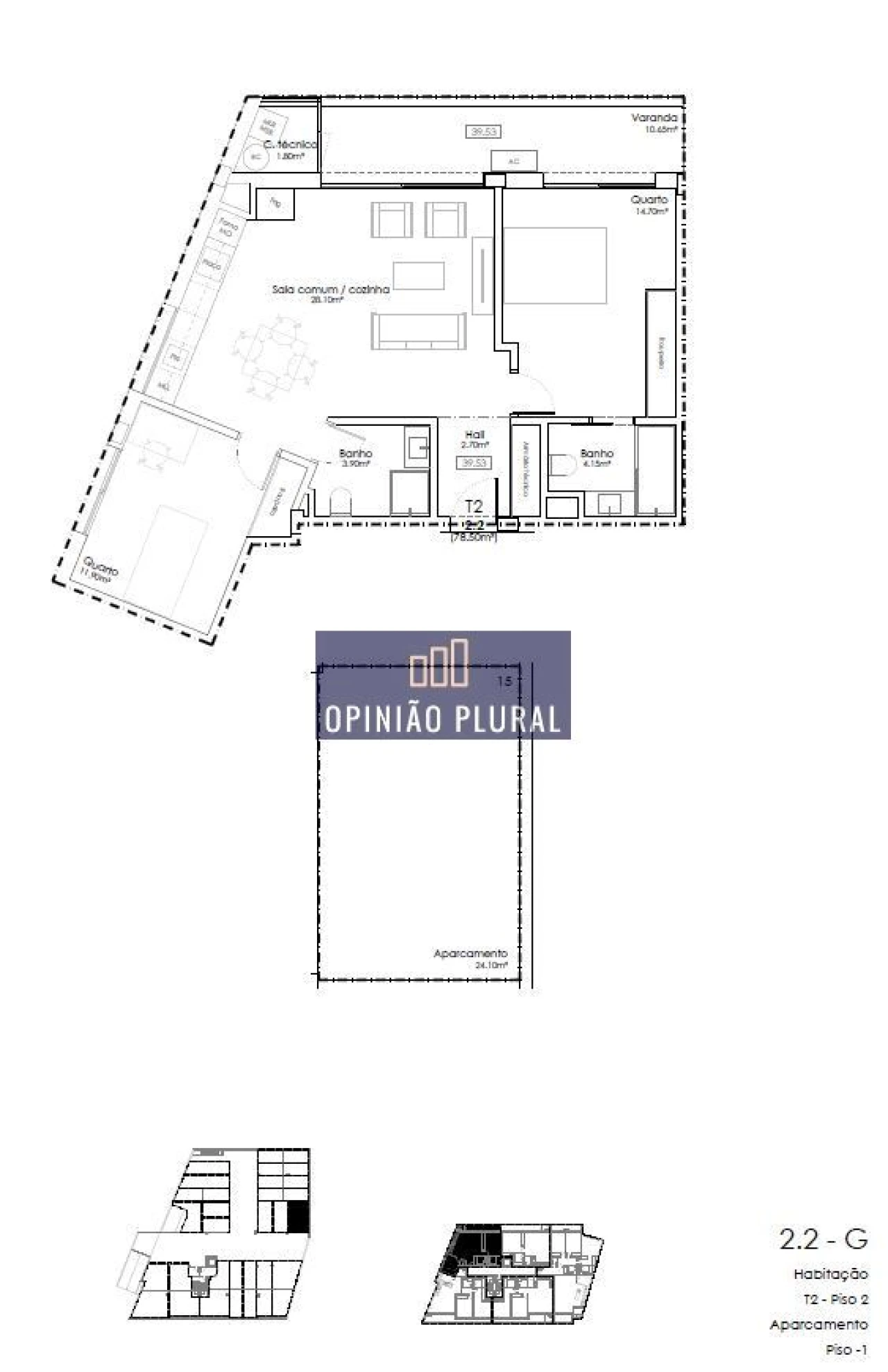 Apartamento T2 para Venda em Gulpilhares e Valadares Foto 14