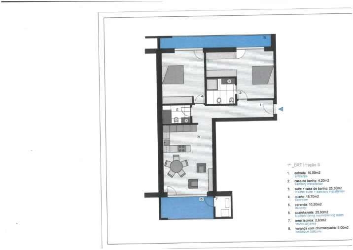 Apartamento T2 para Venda em A dos Cunhados e Maceira Planta 1