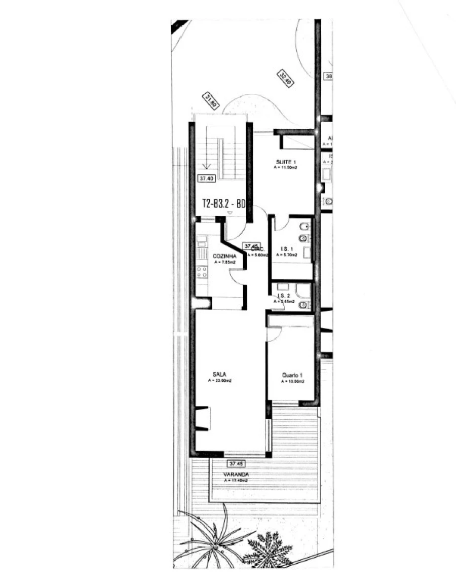 Apartamento T2 para Venda em Quarteira Planta 1