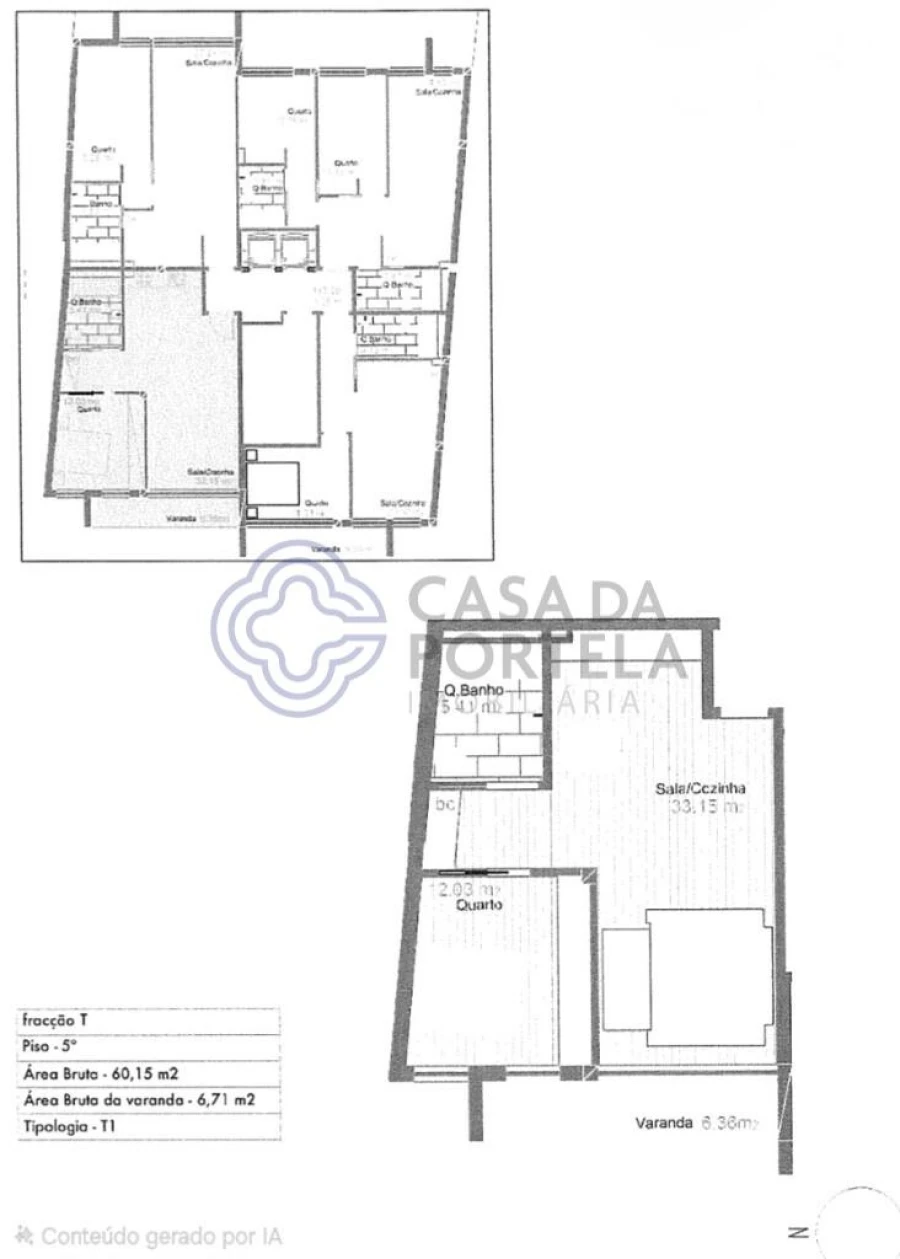 Apartamento T1 para Venda em Mafamude e Vilar do Paraíso Foto 16