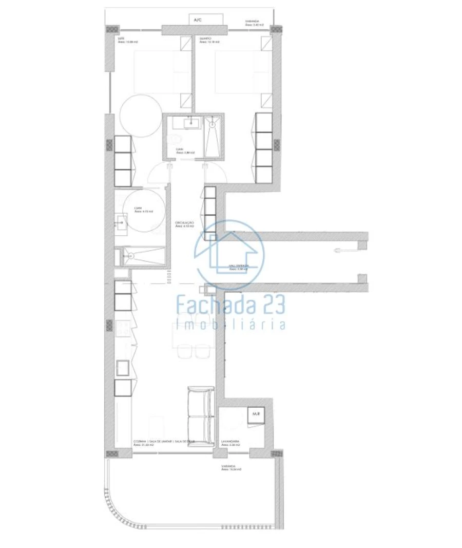 Apartamento T2 para Venda em Oliveira do Douro Planta 1