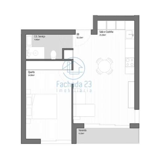 Apartamento T1 para Venda em Ancora