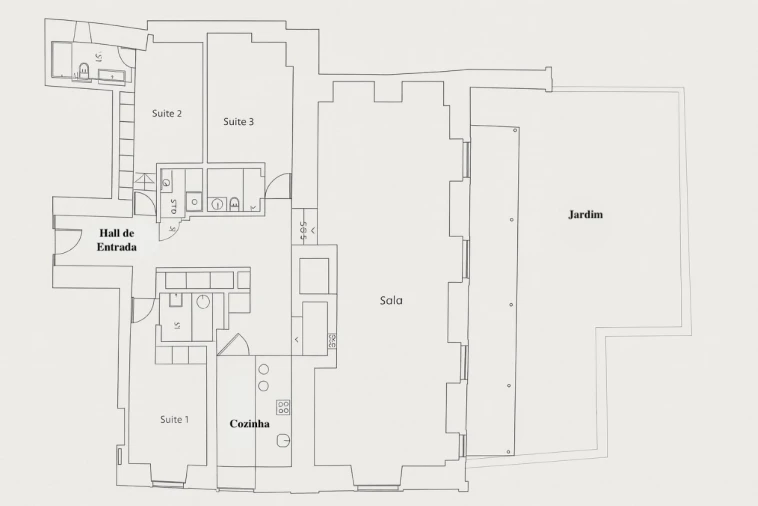 Apartamento T3 para Venda em Belém Planta 1