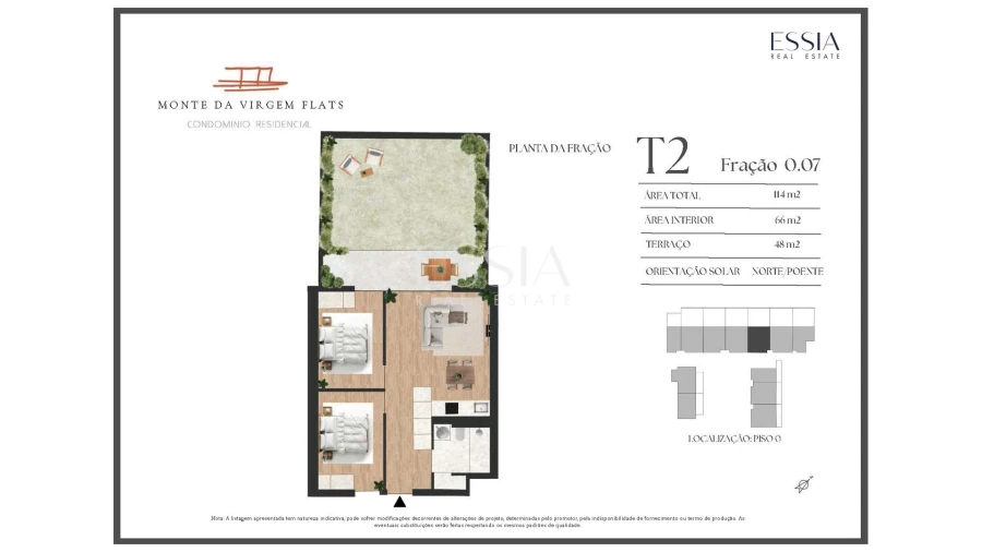 Apartamento T2 para Venda em Vilar de Andorinho Planta 1