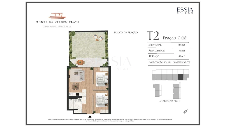 Apartamento T2 para Venda em Vilar de Andorinho Planta 1
