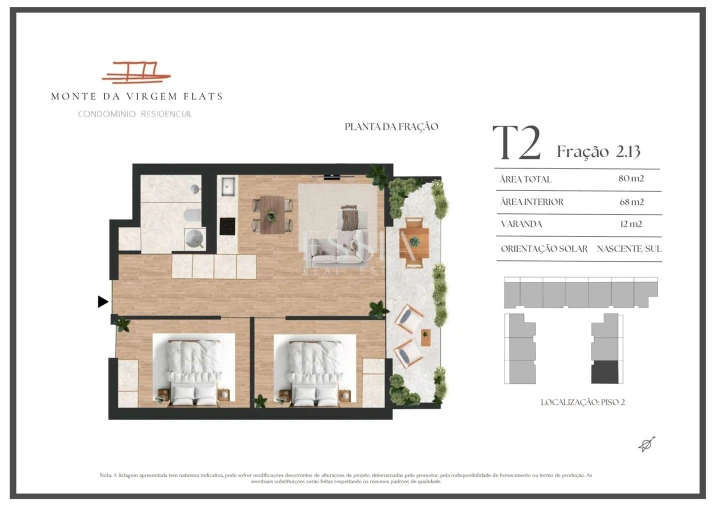 Apartamento T2 para Venda em Vilar de Andorinho Planta 1