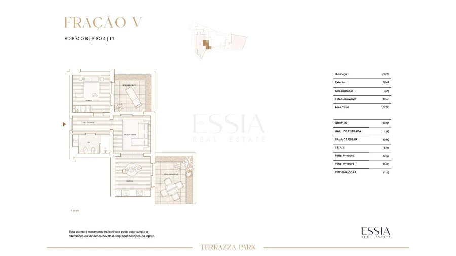 Apartamento T1 para Venda em Paranhos Planta 1
