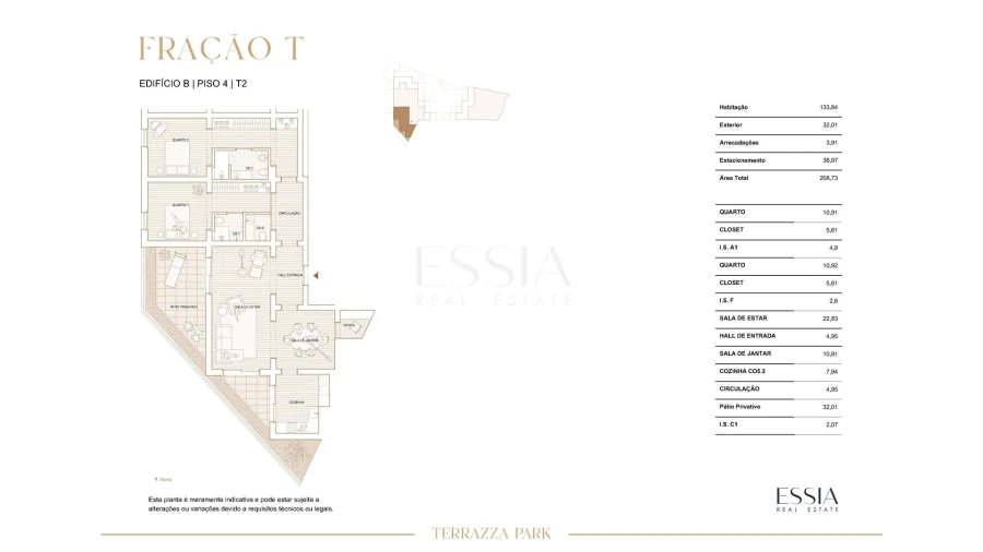Apartamento T2 para Venda em Paranhos Planta 1
