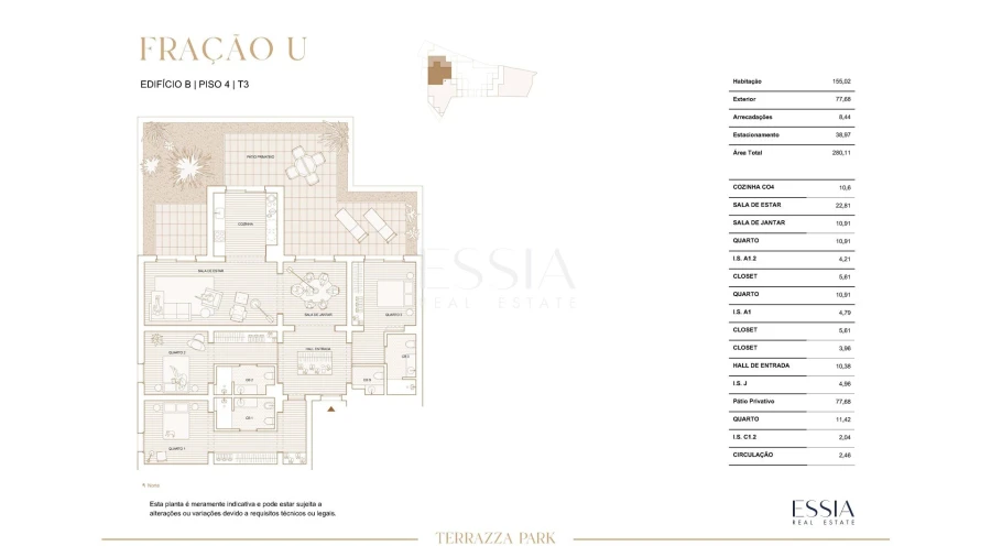 Apartamento T3 para Venda em Paranhos Planta 1