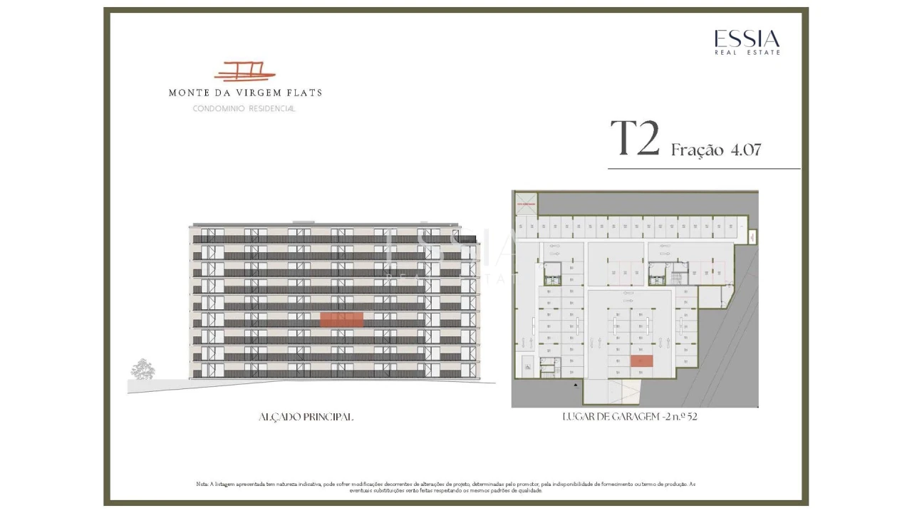 Apartamento T2 para Venda em Vilar de Andorinho Planta 2
