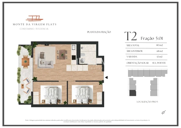 Apartamento T2 para Venda em Vilar de Andorinho Planta 1