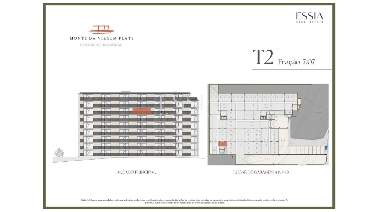 Apartamento T2 para Venda em Vilar de Andorinho Planta 2