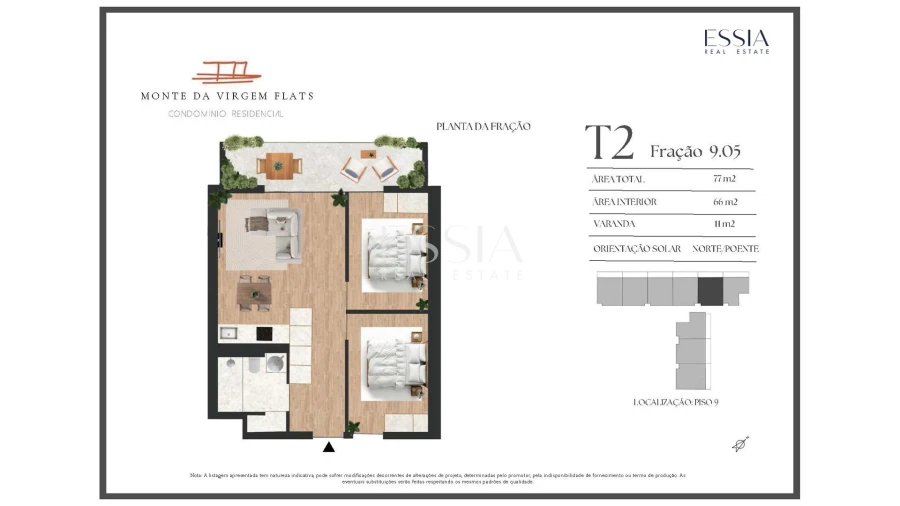 Apartamento T2 para Venda em Vilar de Andorinho Planta 1