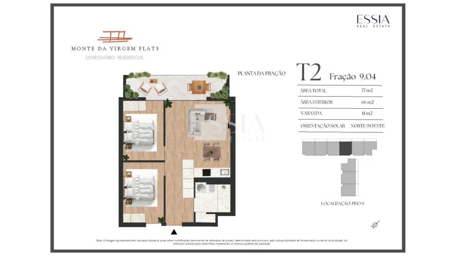 Apartamento T2 para Venda em Vilar de Andorinho Planta 1