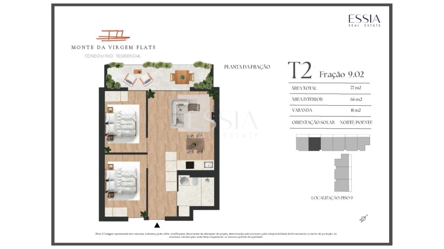 Apartamento T2 para Venda em Vilar de Andorinho Planta 1