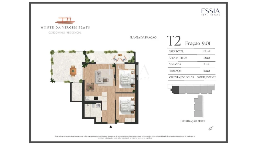 Apartamento T2 para Venda em Vilar de Andorinho Planta 1