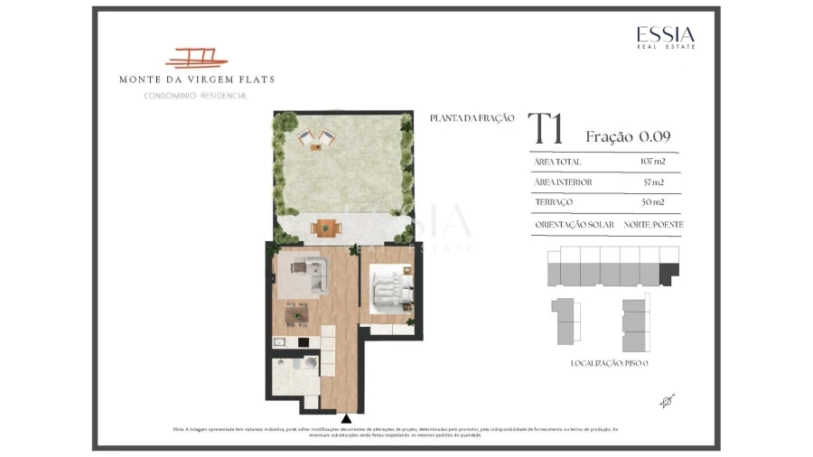 Apartamento T1 para Venda em Vilar de Andorinho Planta 1