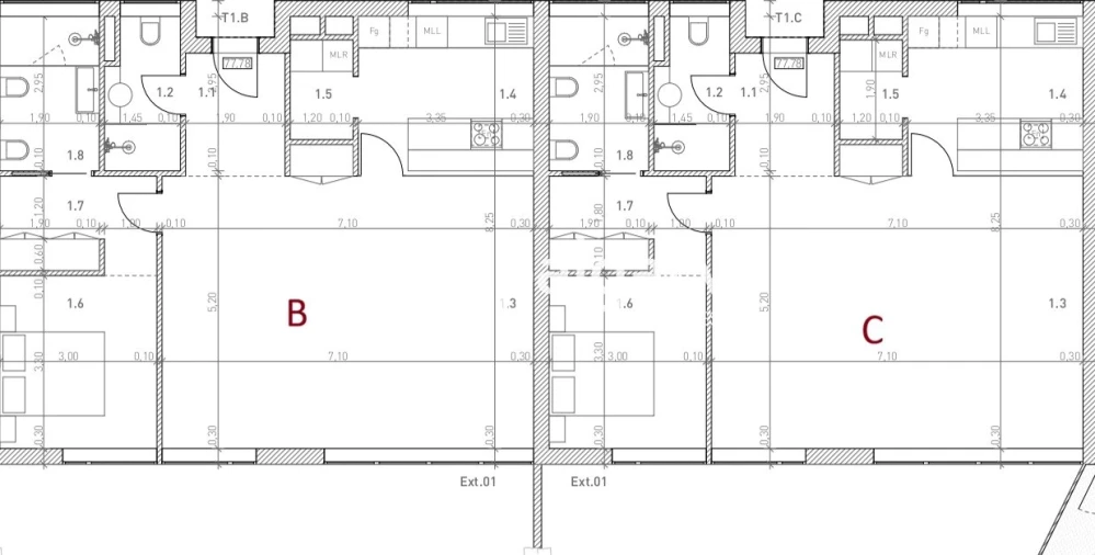Apartamento T1 para Venda em Ferreiras Planta 1