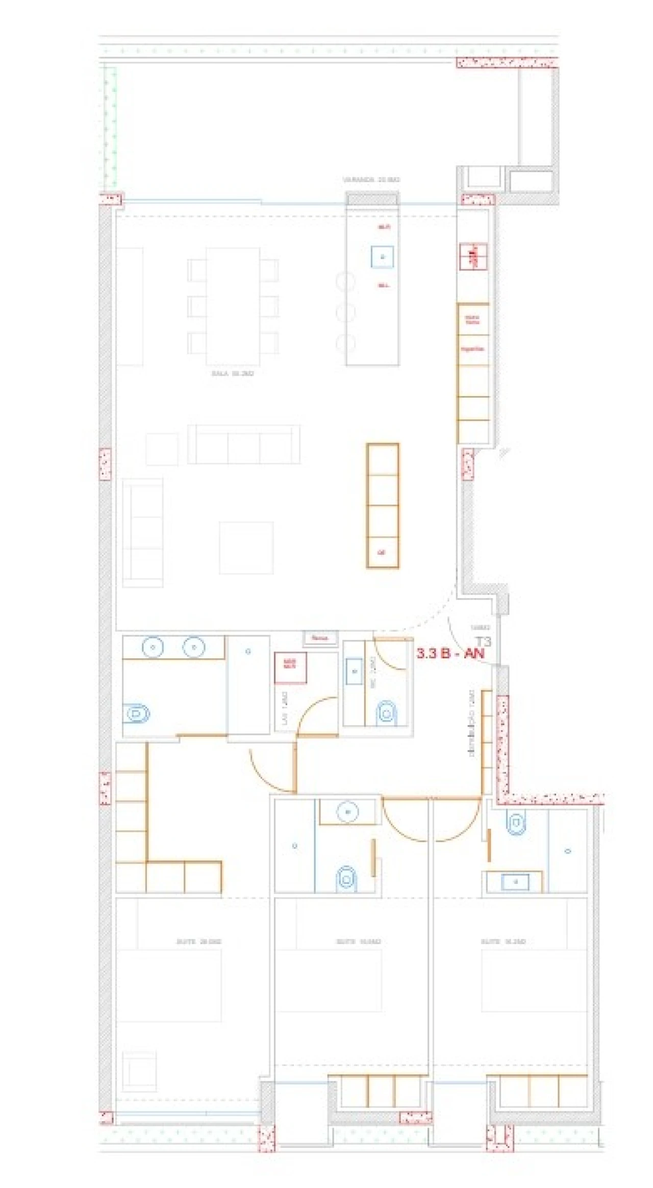 Apartamento T3 para Venda em Ramalde Planta 3