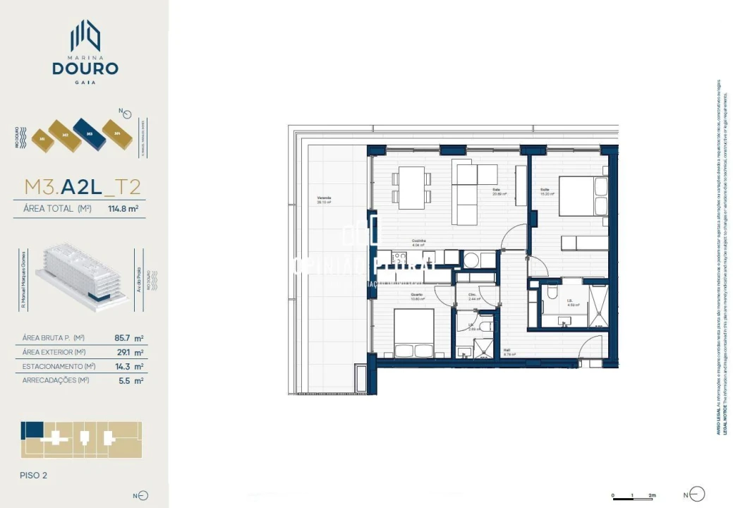 Apartamento T2 para Venda em Canidelo Foto 38