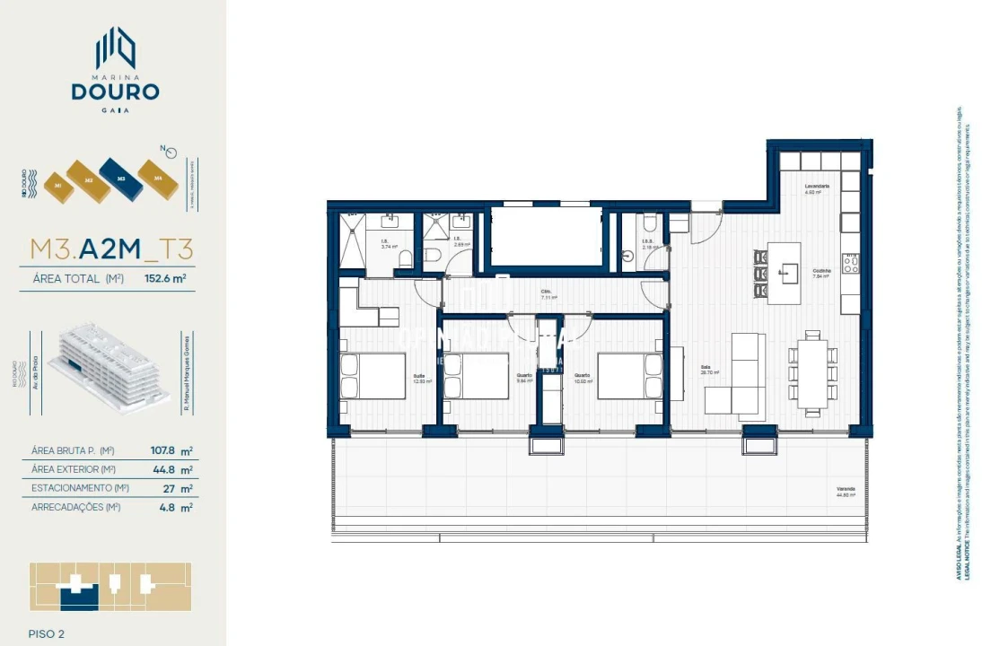 Apartamento T3 para Venda em Canidelo Foto 38
