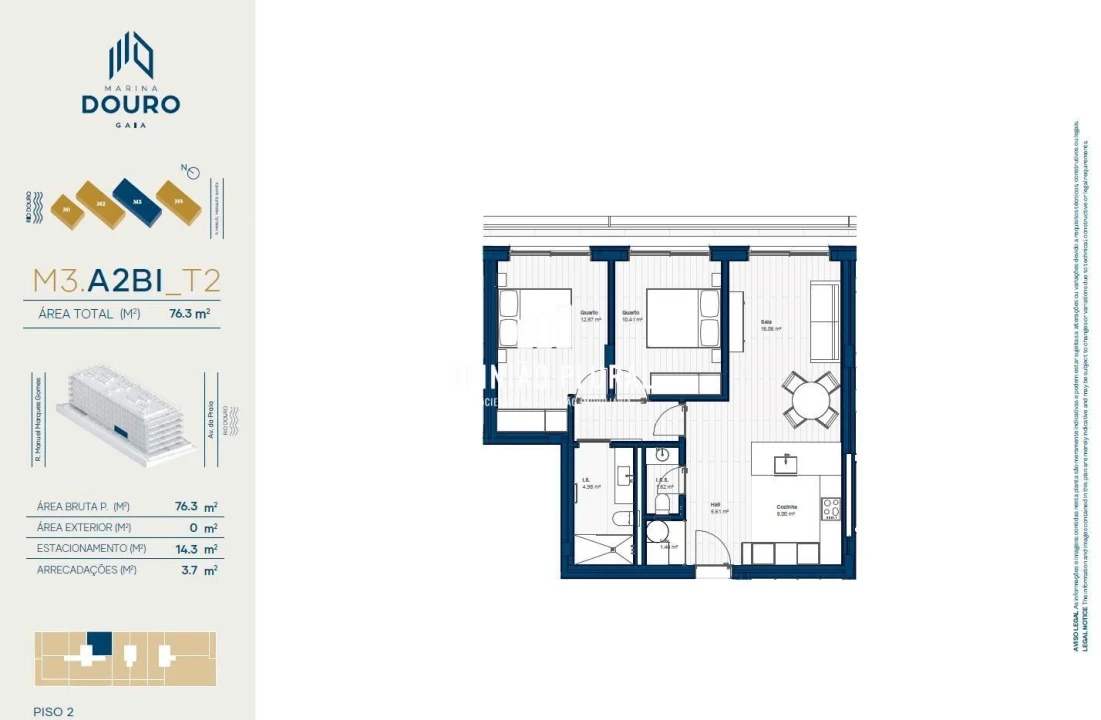 Apartamento T2 para Venda em Canidelo Foto 34