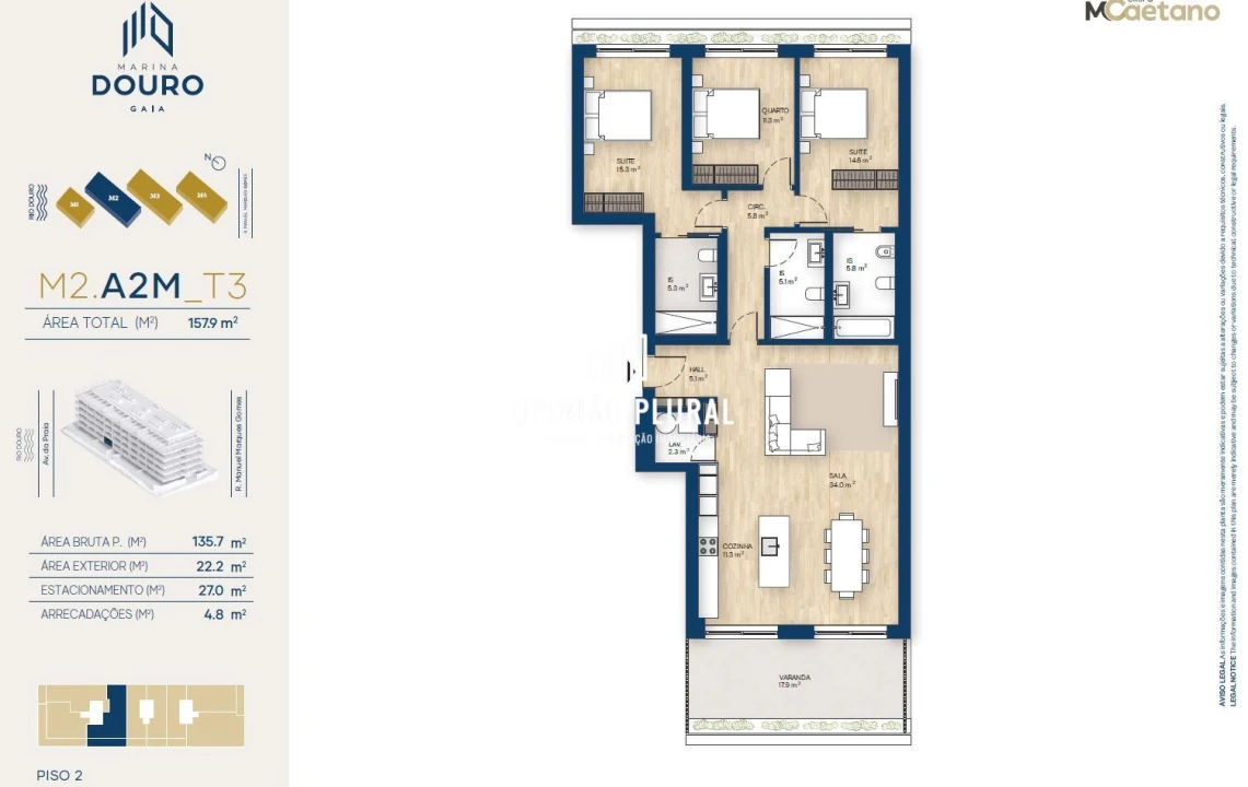 Apartamento T3 para Venda em Canidelo Foto 37