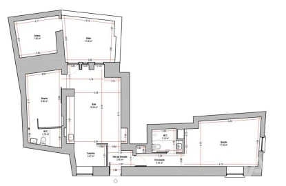 Apartamento T2 para Venda em Santa Maria Maior