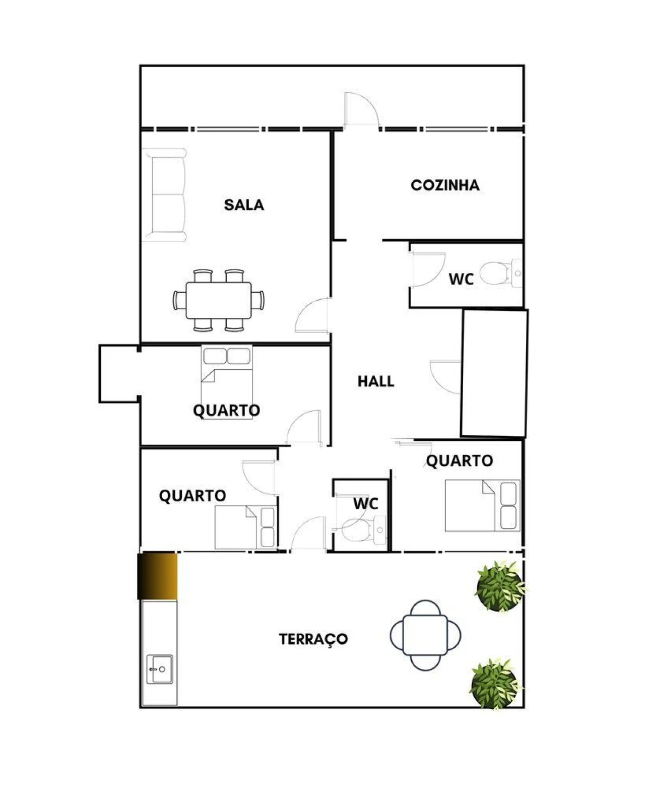 Apartamento T3 para Venda em Mafamude e Vilar do Paraíso Foto 29