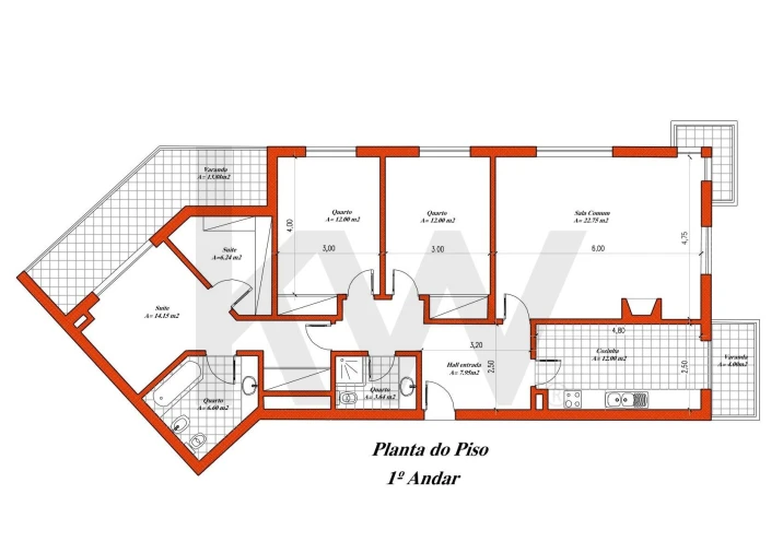 Apartamento T3 para Venda em Queluz e Belas Planta 1