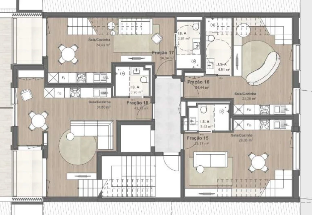 Apartamento T1 para Venda em Bonfim Planta 2